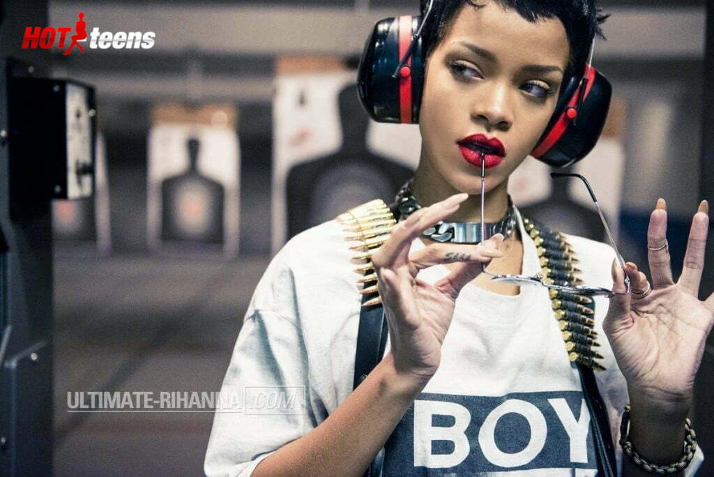 Rihanna modeling for boy