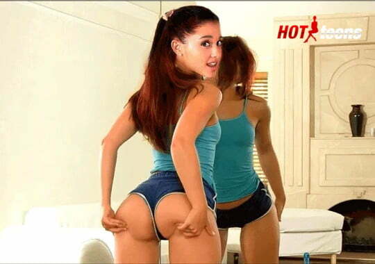 ariana grande show ass from behind