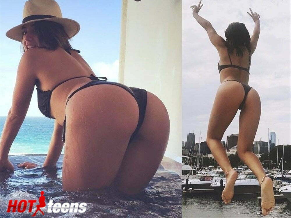Chloe Bennete ass in black bikini