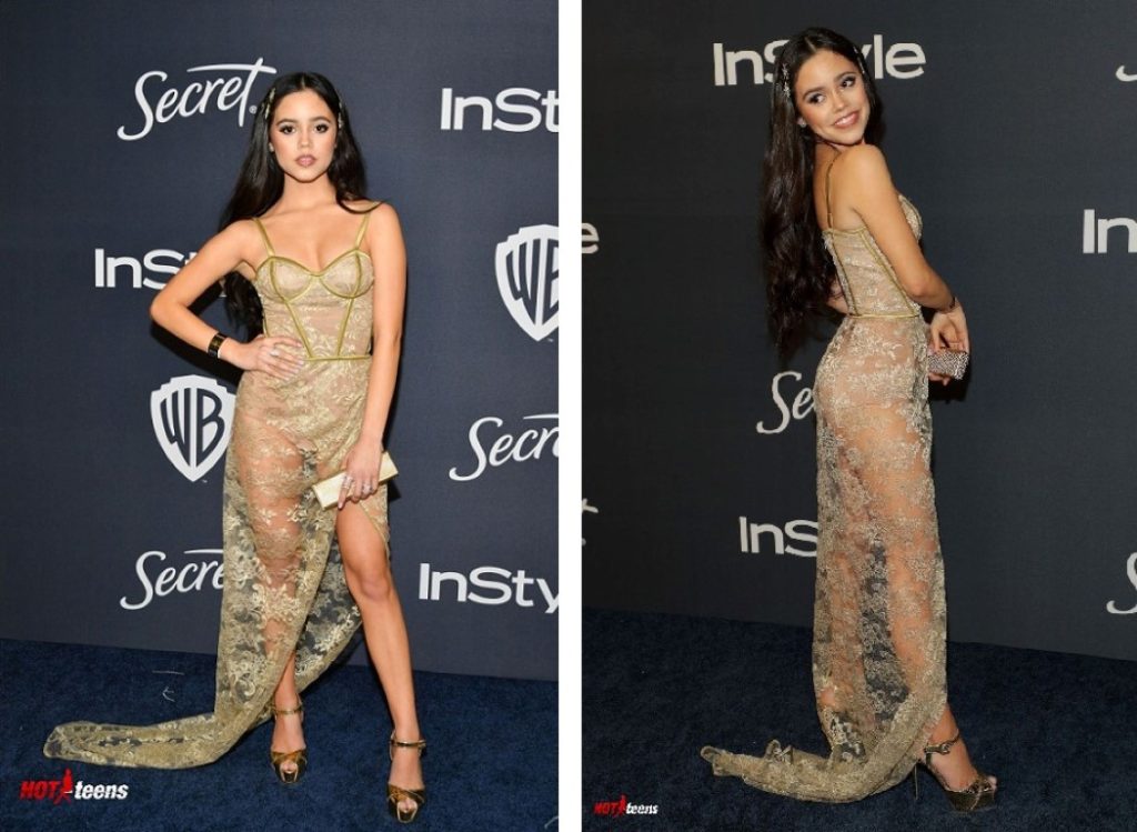 Jenna Ortega Naked Underwear See Through Dress