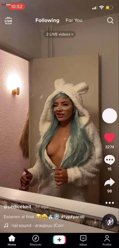 Sedicekeit nude nip slip on TikTok got leaked