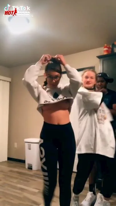Arms up nipple flashing on TikTok