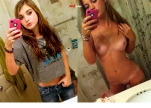Hot teen undressed at home taking self shot