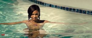 Chanel Iman nude in swimming pool