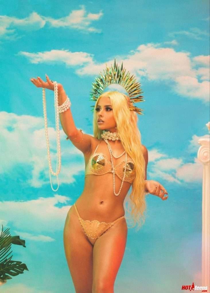 Sexy lingerie model photo of Becky G